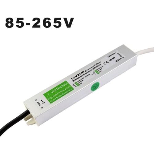 DC12V DC24V Constant Voltage LED Driver Input AC85-265V 10W 15W 20W 36W LED Power Supplies IP67 Waterproof Lighting Transformer