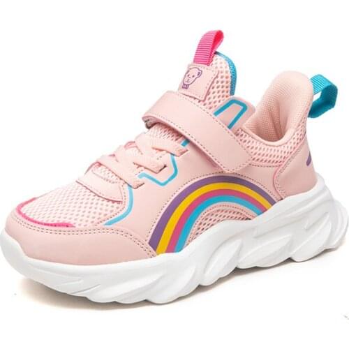 Sneakers kids shoes 2021 fall new mesh girls shoes childrens sports shoes outdoor running shoes pink girl sneakers size 26-38