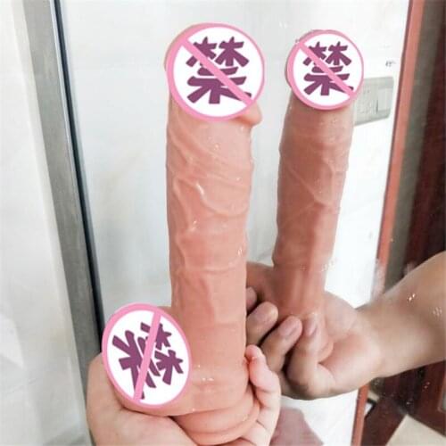Skin Feeling Dildo Realistic Penis Soft Female Masturbator Double-layer Silicone Suction Cup Dildos Sex Toys for Women Big Dick