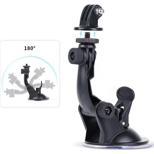 LANBEIKA 7CM Car Windshield Suction Cup Mount for GoPro Hero 9 8 7 6 5 Session Yi 4K SJCAM SJ4000 SJ6 Eken DJI OSMO Accessory