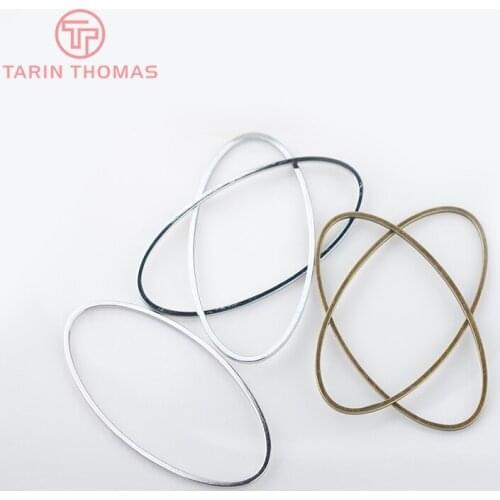 16x8MM 25x10MM 30x15MM 40x20MM Oval Shape Brass Closed Rings Connect Rings for Diy Jewelry Findings Accessories