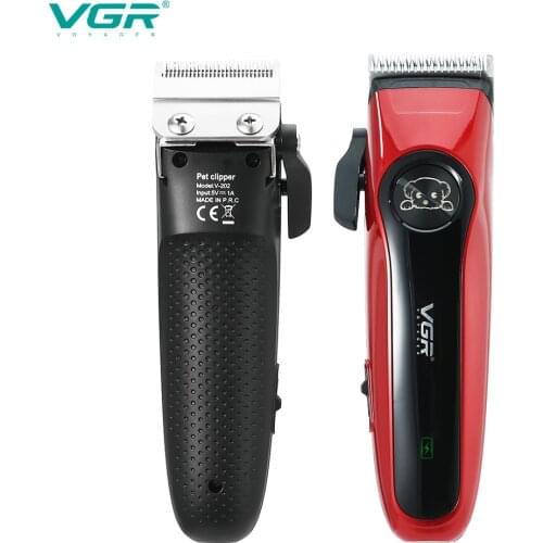 VGR 202 Pet Hair Clipper Rechargeable Professional Personal Care USB Clippers Trimmer Barber For Hair Cutting Machine Clippers