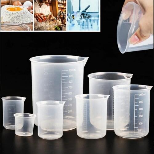 20ml / 30ml /50ml /300ml /500ml/1000ml Plastic Graduated Measuring Cup For Baking Beaker Laboratory Supplies