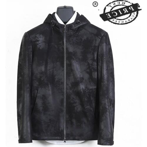 Leather 100% Real Coat Men Clothes 2021 Korean Natural Genuine Leather Jacket Men Hooded Mens Leather Jacket Jaqueta 601