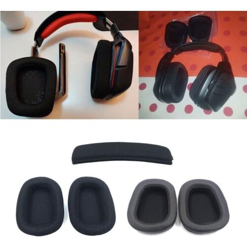 Foam Ear Pads Pillow Cushion Sponge Set Ear Cotton Earmuffs Breathable Mesh Accessories Head Beam For logitech G633 G933