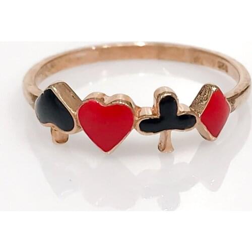 New Mug Tile Spade Fly Style Silver Ring