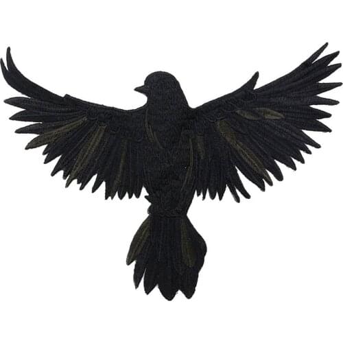 New Big wing Bird Eagle Owl Patches Embroidered Biker Motorcycle Sew on Patch DIY for Clothes Badge Fabric for Clothes Stickers