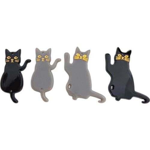New style 50pcs/lot animals pattern cartoon cute cats shape acrylic beads diy jewelry earring/garment pendant accessory