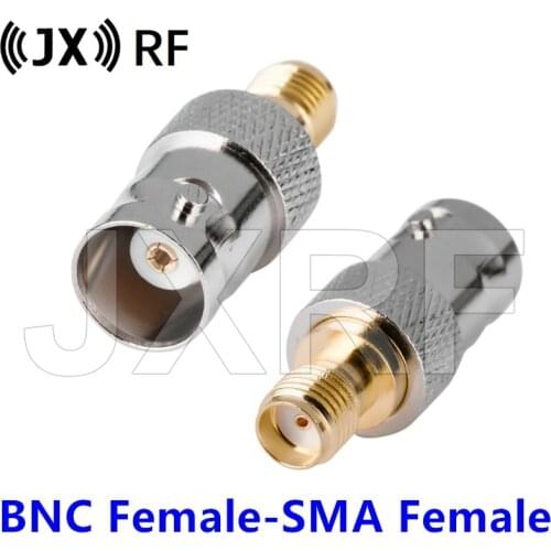 2PCS BNC TO SMA Connector BNC Female to SMA Female Jack Antenna Adapter Copper Converter