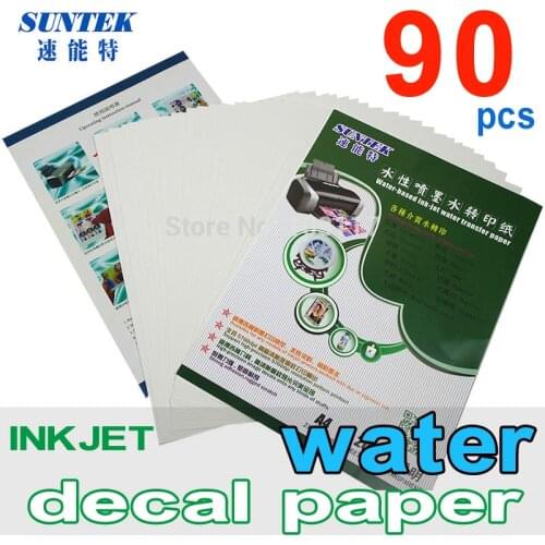 A4 Inkjet Clear Water Slide Transfer Decal Paper (90 sheets/lot)