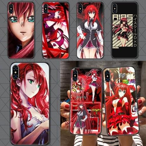 Rias Gremory High School DxD Phone Case Cover Hull For iphone 5 5s se 2 6 6s 7 8 12 mini plus X XS XR 11 PRO MAX black luxury