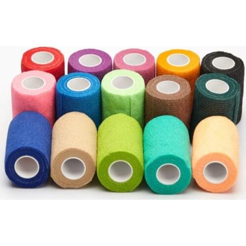 1pc Self Adhesive Elastic Tattoo Bandage Non-woven Fabric 5cm*4.5m Wide Elbow Binding Protection Wrap Nail Tape Tattoo