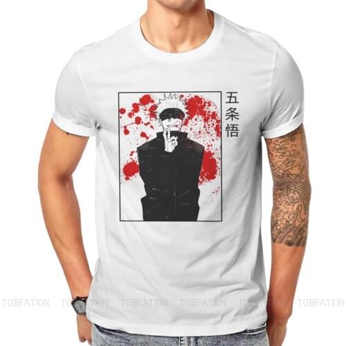 Satoru Gojo Fashion TShirts Jujutsu Kaisen Itadori Yuji Anime Male Harajuku Pure Cotton Tops T Shirt O Neck Oversized