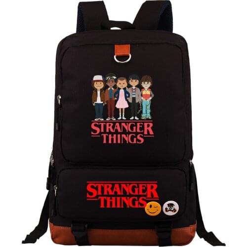 New Strager Things Boys Girls School Book Bags Women Bagpack Teenagers Patchwork Canvas Men Laptop Travel Student Backpack