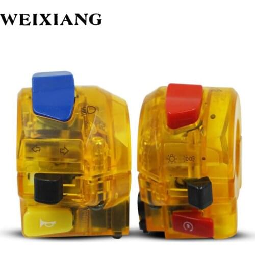 Universal 7/8'' 22MM Motorcycle Switch Horn Turn Signal Headlight Fog Light Electric Start Handlebar Controller Switch