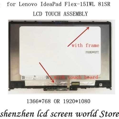 FHD LCD Screen Display Panel Touch Digitizer Glass Assembly + Bezel 5D10S39565 5D10S39566 for Lenovo IdeaPad Flex-15IWL 81SR