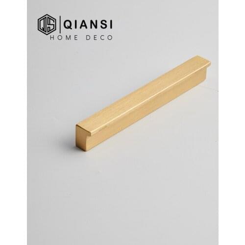 Gold Knobs and Handles Modern Minimalist Mini Golden Drawer Handle Light Luxury Solid Wood Door Handles for Cabinet Door Handles