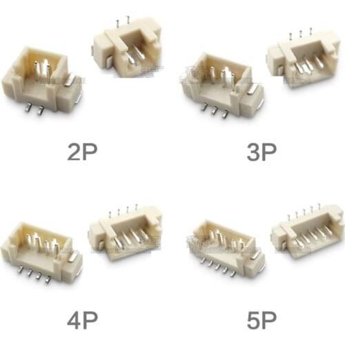 10pcs vertical patch connector 1.25mm pitch 2p/ 3p / 4p / 5p / 6p / 7p-12p