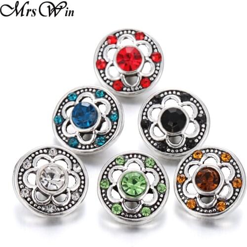 10pcs/lot High Quality Flowers Snap Buttons Jewelry Charms Fit 12mm Snap Jewelry Necklace Bracelet