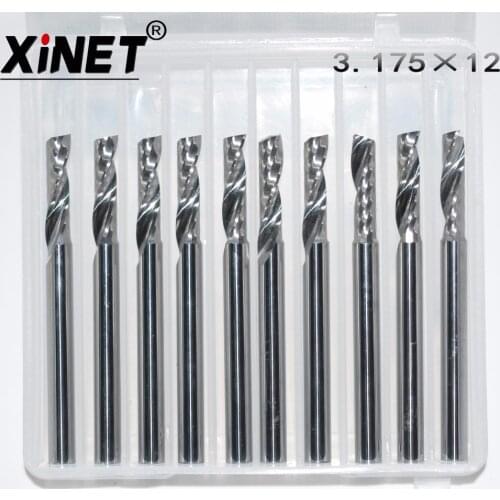 3.175mm,Freeshipping,CNC machine tool,solid carbide end mill cutter,acrylic milling cutter,1 flute end mill,PVC,MDF,Acrylic