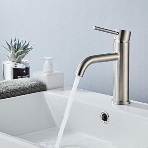 304 Stainless Steel Deck Mounted Sink Basin Faucet Rust And Corrosion Resistance Bathroom Kitchen Hot and Cold Water Mixer Taps
