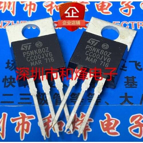 5pcs P5NK80Z STP5NK80Z TO-220 800V 4.3A