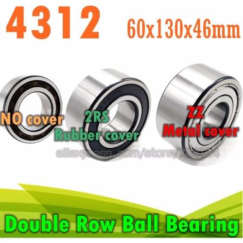 60*130*46 60x130x46mm Double Row Ball Bearing 4312 zz 2rs 4312A zz 2rs 4312A-2RS1TN9 4312-B-2RSR-TVH Long-Lifetime High quality