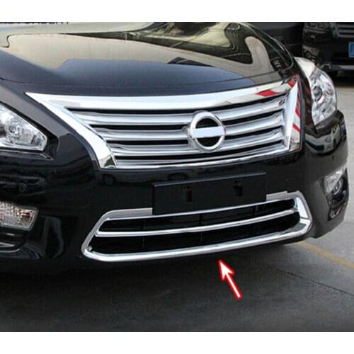 AX Chrome Front Mesh Bottom Grille Bumper Cover For Nissan Teana Altima 2013 2014 2015 Frame Frame Decore Trim Molding styling