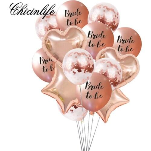Chicinlife rose gold Bride to be Balloon Happy Wedding Bridal Shower Photo Prop Bachelorette Party Ballons Wedding Decoration