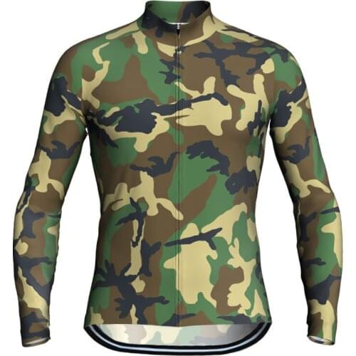 Long Military Green Sleeve Cycling Jersey 2021 Bike Clothes Breathable Clothing Bicycle Sportwear Maillot Ropa Ciclismo Tops