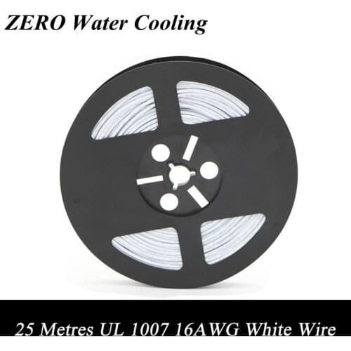25 Metres/Roll White Color UL1007 16AWG Flexible Stranded Electronic Wire