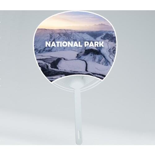 Hot sell custom hand held fan round plastic Chinese personalized wedding favors advertising fans