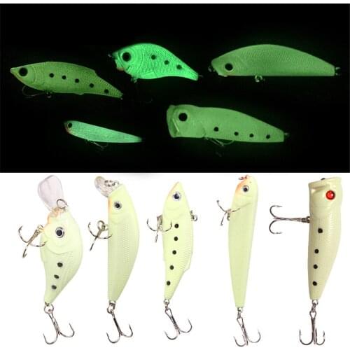 Artificial Fishing Lure Wobbler Luminous Glow Suspending Minnow Crankbaits VIB Pencil Wobblers Hard Baits Sinking Lures pesca
