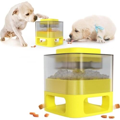 Pet Feeder Dog Food Feeder Fun Interactive Elastic Slow Press Puzzle Training Device Puppy Automatic Pet Food Dispenser