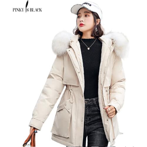 PinkyIsBlack Fashion Winter Jacket Thick Warm Long Parka Women Winter Coat Elegant 8 Colors Cotton Hooded Jacket Female Outwear