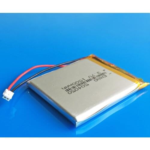 504050 3.7V 1500mAh Rechargeable battery lipo Lithium polymer JST ZH 1.5mm 2pin for MP3 GPS DVD bluetooth camera Keyboard PSP