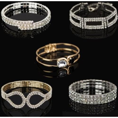 Exquisite Fashion Temperament Small and Small Net Red Bracelet Women Alloy Rhinestones Jewelry and Jewelry Accessories Party