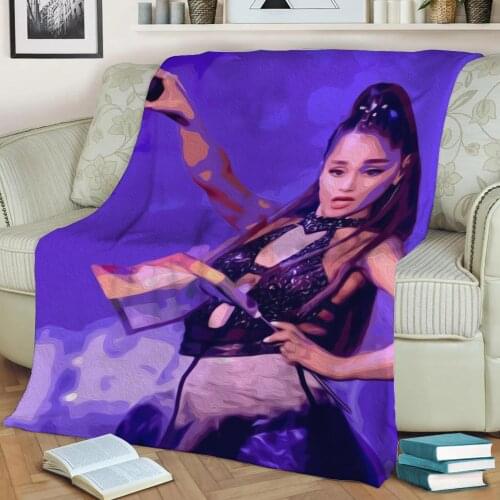 Ariana Grande 3D Print Plush Blanket Throw On Sofa Home Decor Soft Warmth Washable Nap Blanket Dropshipping
