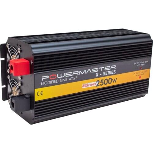 POWERMASTER PWR2500-12 DUAL DIGITAL DISPLAY 12 VOLT 2500 WATT MODIFIED SINUS WAVE INVERTER