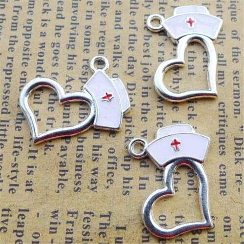 Nurses Hat Cap Doctor Charm Pendants Jewelry Making Finding DIY Bracelet Necklace Earring Accessories Handmade Tools 5pcs