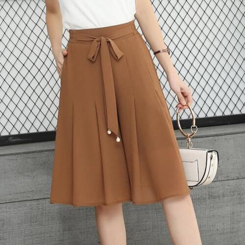 Fashion Elegant Wide Leg Chiffon Summer Shorts Women Drape Half Length Plus Size 5XL Loose High Waist Office Shorts Female C7534