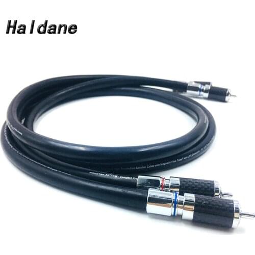 Haldane Pair HIFI 2RCA Male Cable RCABalanced Reference Interconnect Audio Cable Rhodium plated PLUG for Monster wire