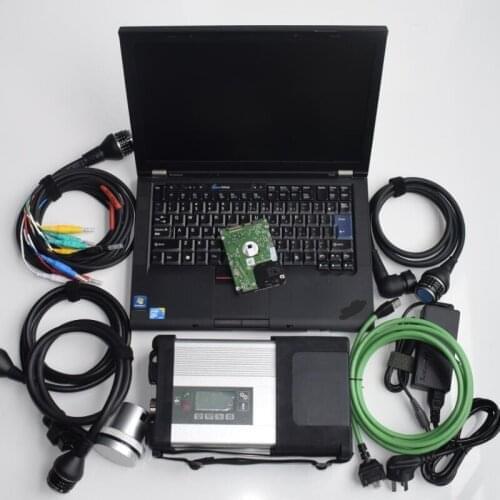 MB scanner diagnosis tool 2020.12V mb star C5 software HDD with used Laptop T410 plus SD connect C5 mb scannerfull set win7 64
