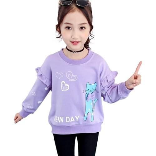 Girls Hoodies Cartoon Girl Clothes Spring Autumn Children Hoodie for Girls Sweatshirt Kids Long Sleeve Tops T Shirts