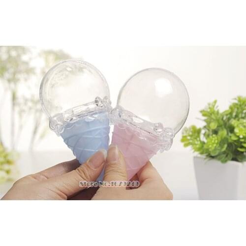 Creative Ice Cream Shape Plastic Candy Box Cute Birthday Party Weedding Supplies Shower Personality Gift Chocolate BOX200pcs/lot