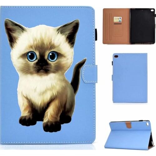Smart Tablet Cover for IPad 9.7 Case 2017 2018 Ipad 5 6 Air 2 1 Fashion Cartoon Pattern PU Leather Shell Stand Flip Coque+Pen