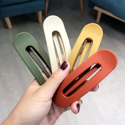 Korean Duckbill Clip Barrettes Women Bangs Headdress Big Size Hairgrips Girls Candy Color Frosted Hair Clip Side Clip Hairpin