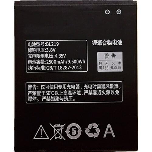 2017 BL 219 Battery BL219 For Lenovo A880 S856 A889 A890E S810T A916 A850+ 2500mAh Mobile Phone Replacement Batteries
