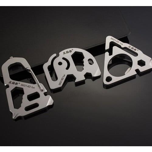 3Cr13 Ultra-thin Tools Creative Stainless Steel Hanging Key Chain Creative Pocket Outdoor Lightweight Small Multi Tools Card