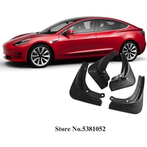 For Tesla Model 3 2017 2018 2019 2020 Mud Flaps Splash Guards Fender Auto Mudflaps Mudguard 4pcs Car Accessories